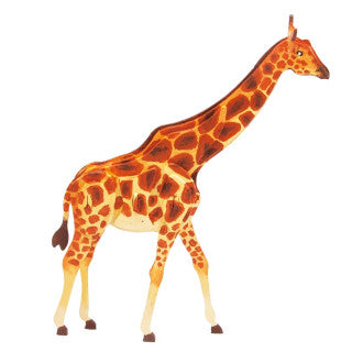 Puzzle 3D Giraffe with Paints (Wooden)