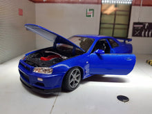Load image into Gallery viewer, Nissan Skyline GT-R (R34) Metallic Blue (scale 1 : 24)