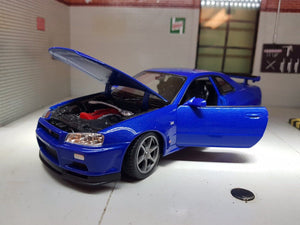 Nissan Skyline GT-R (R34) Metallic Blue (scale 1 : 24)