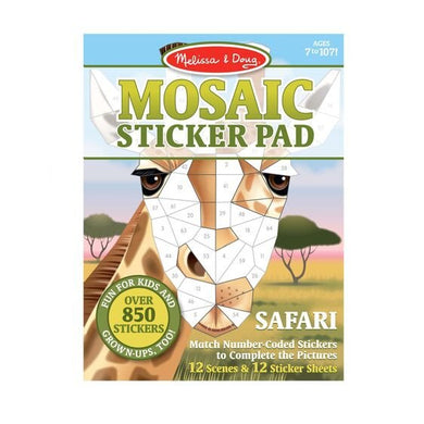 Mosaic Sticker Pad - Safari Animals