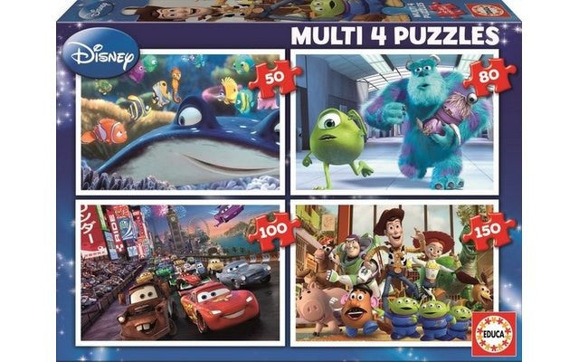 Puzzle 50, 80, 100, 150pc Multi x4 Pixar