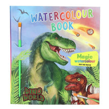 Load image into Gallery viewer, Dino World Water Colouring Book with Magic Brush