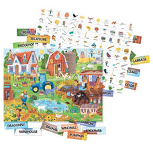 Load image into Gallery viewer, Puzzle 108pc Easy English 100 Words - The Farm (HEADU)