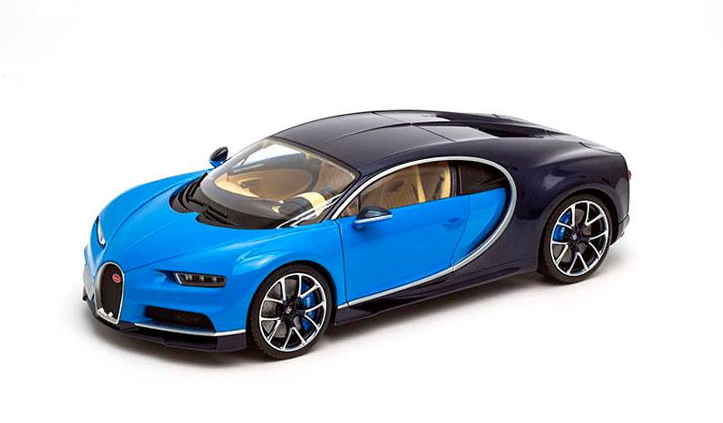 Bugatti Chiron Blue (scale 1 : 24)
