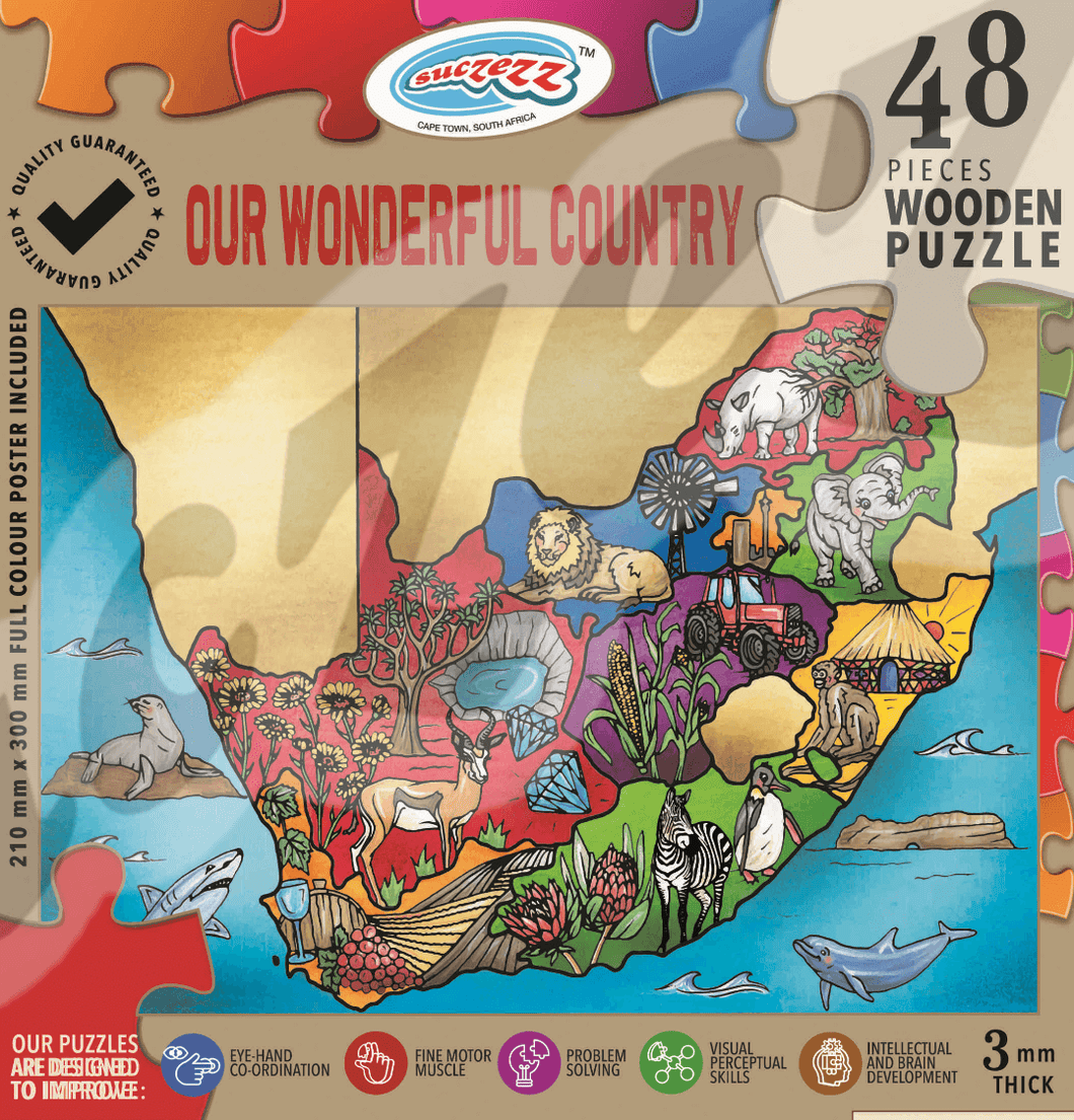 Puzzle 48pc Our Wonderful Country (Wooden)