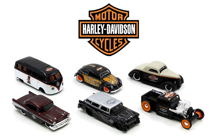 Harley Davidson Custom Cars (scale 1:64)