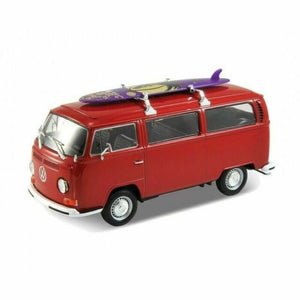 VW Bus T2 With Surfboard Red 1972 (scale 1 :24)