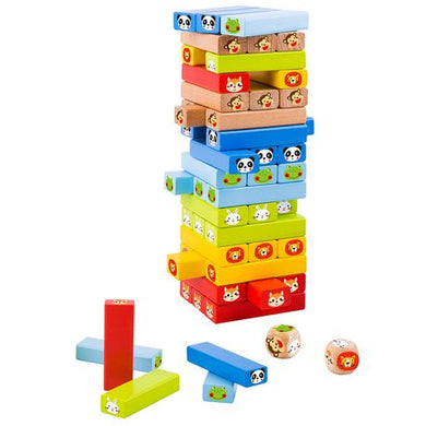 Wooden Jenga Animals 80pc